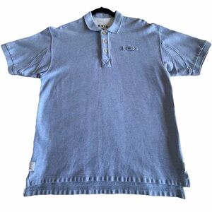 Orvis Polo Shirt Mens M Blue Short Sleeve Cotton Knit Made In Peru Casual Golf